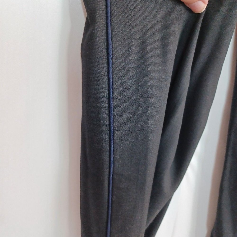 J Crew Womens Bi Stretch Wool Blend Side Stripe Trousers Black w Pockets size 14 - Picture 10 of 13